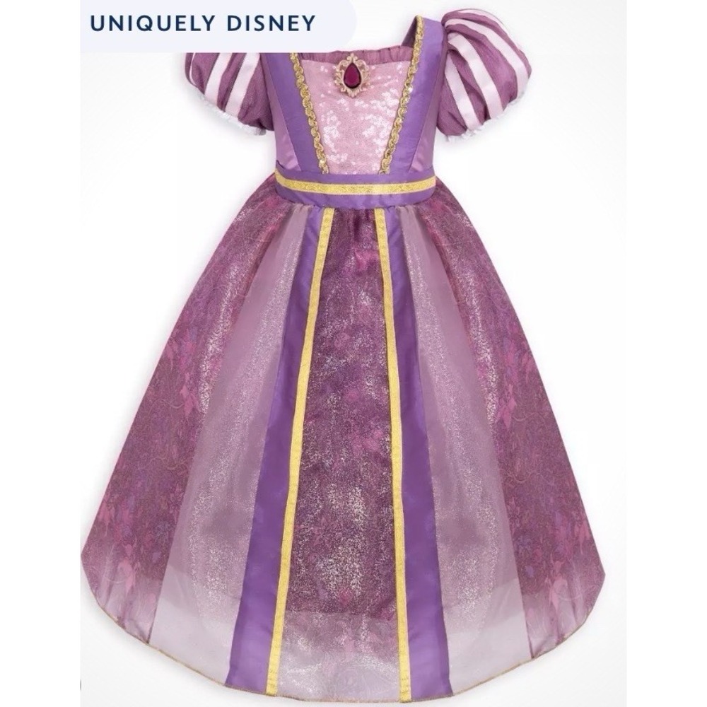 Disney Store Rapunzel Costume Dress Up Princess Tangled Purple Halloween NEW 4 - Picture 4 of 7